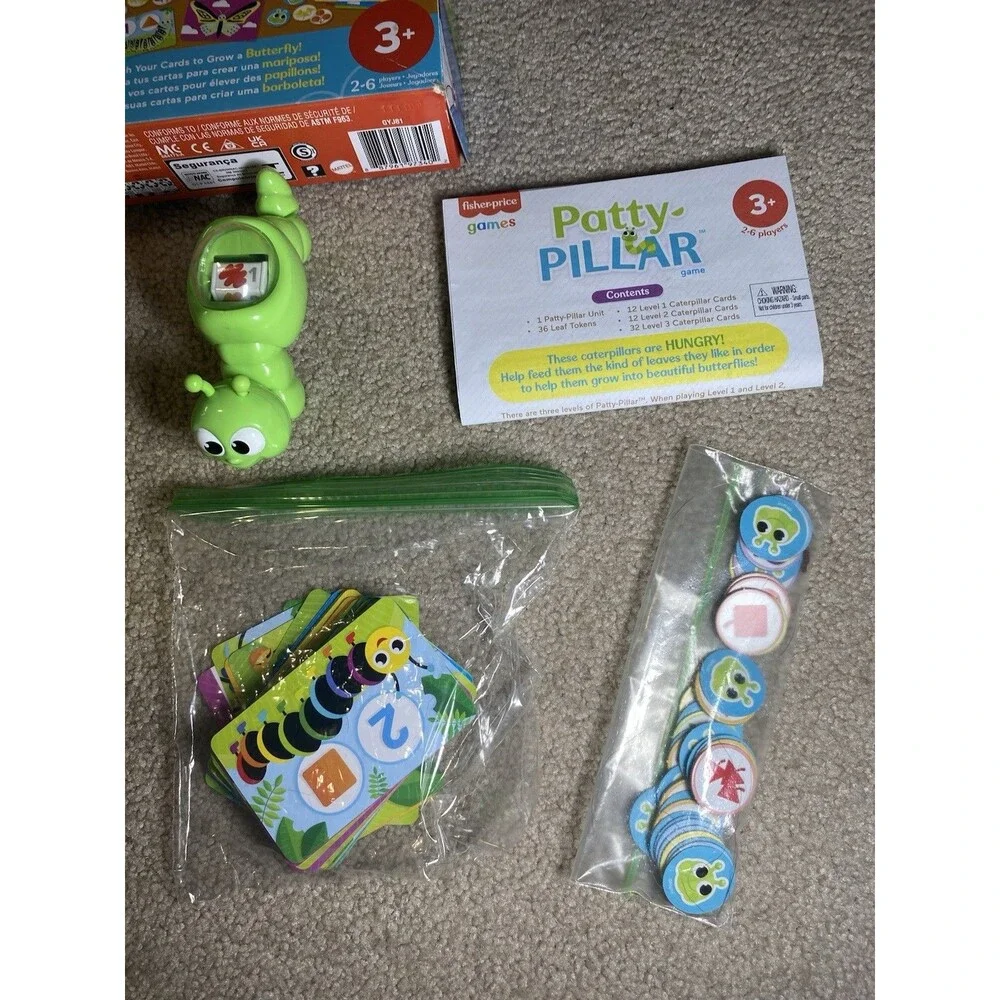 Fisher-Price Patty-Pillar Game 100% Complete Learning Skills Ages 3+